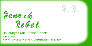 henrik nebel business card